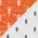 Deep Orange/ White swatch