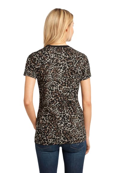 DISCONTINUED District - Ladies Perfect Weight Camo Crew Tee DM104CL