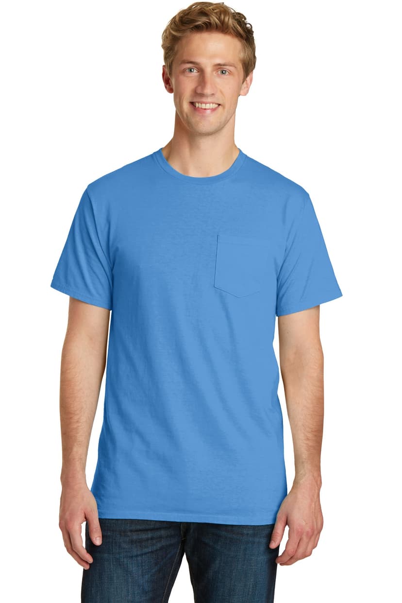 Port & Co Beach Wash Garment-Dyed Pocket Tee.  PC099P