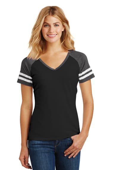 District  Women's Game V-Neck Tee. DM476