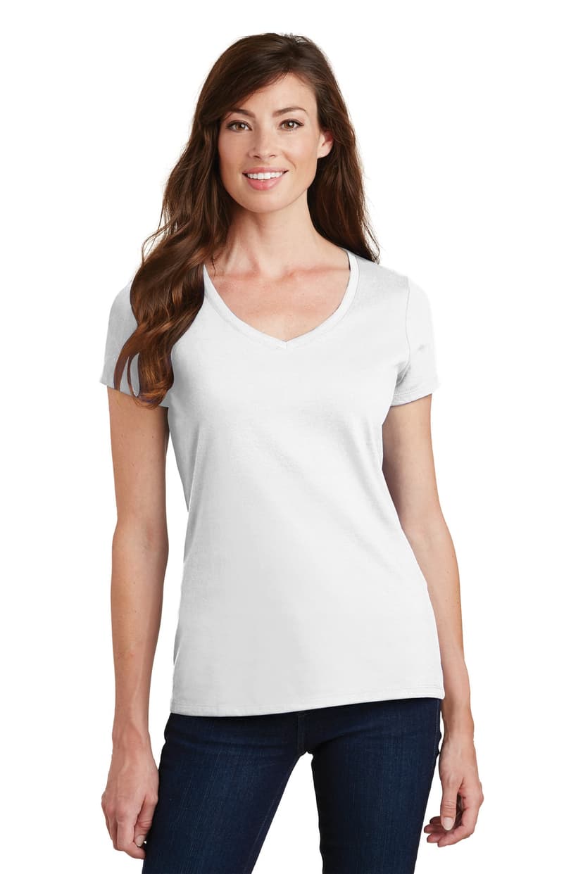 Port & Co Women's Fan Favorite V-Neck Tee. LPC450V