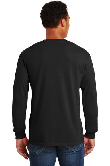 Gildan - Ultra Cotton 100% US Cotton Long Sleeve T-Shirt with Pocket.  2410