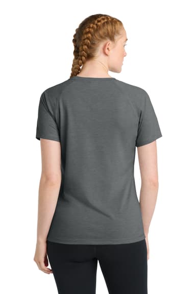 Sport-Tek  Women's PosiCharge  Tri-Blend Wicking Scoop Neck Raglan Tee. LST400