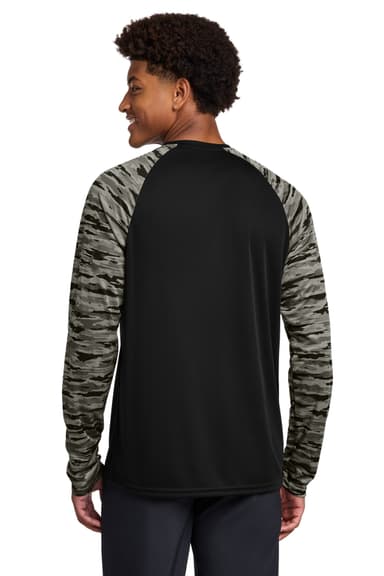 Sport-Tek Drift Camo Colorblock Long Sleeve Tee ST376LS