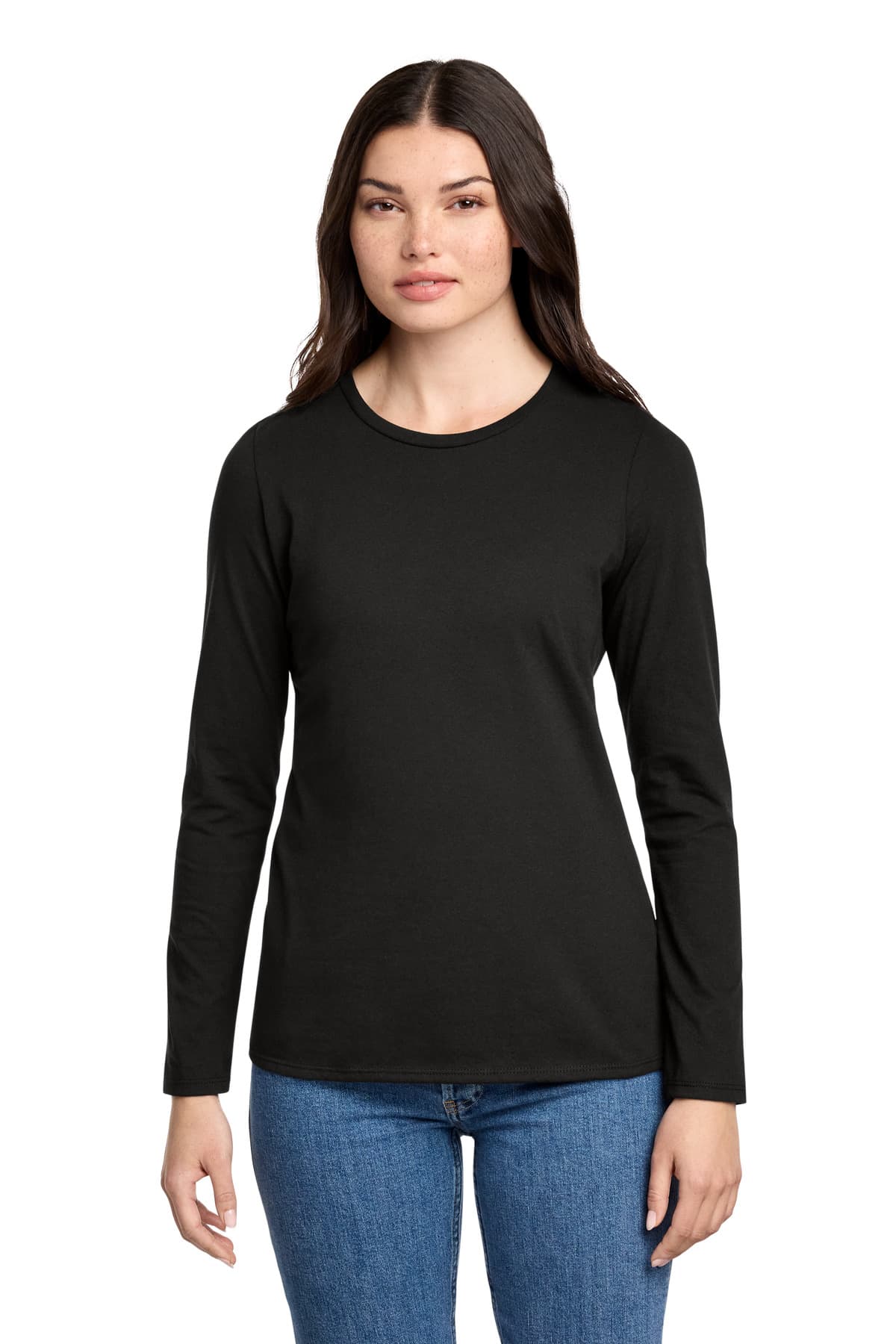 District Women's Perfect Blend CVC Long Sleeve Tee DT110