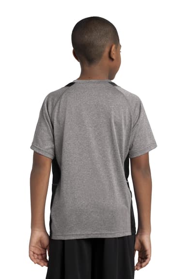 Sport-Tek Youth Heather Colorblock Contender Tee. YST361