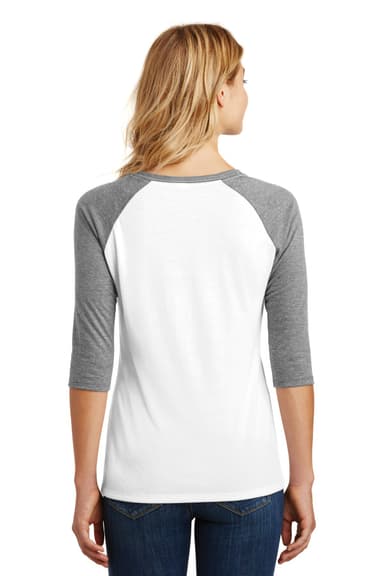 District Women's Perfect Tri 3/4-Sleeve Raglan. DM136L