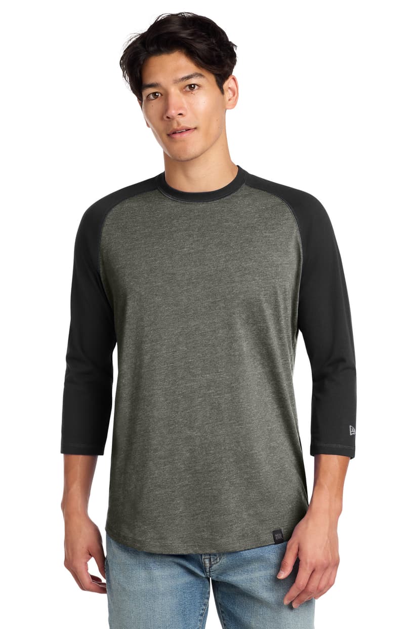 New Era Heritage Blend 3/4-Sleeve Baseball Raglan Tee. NEA104