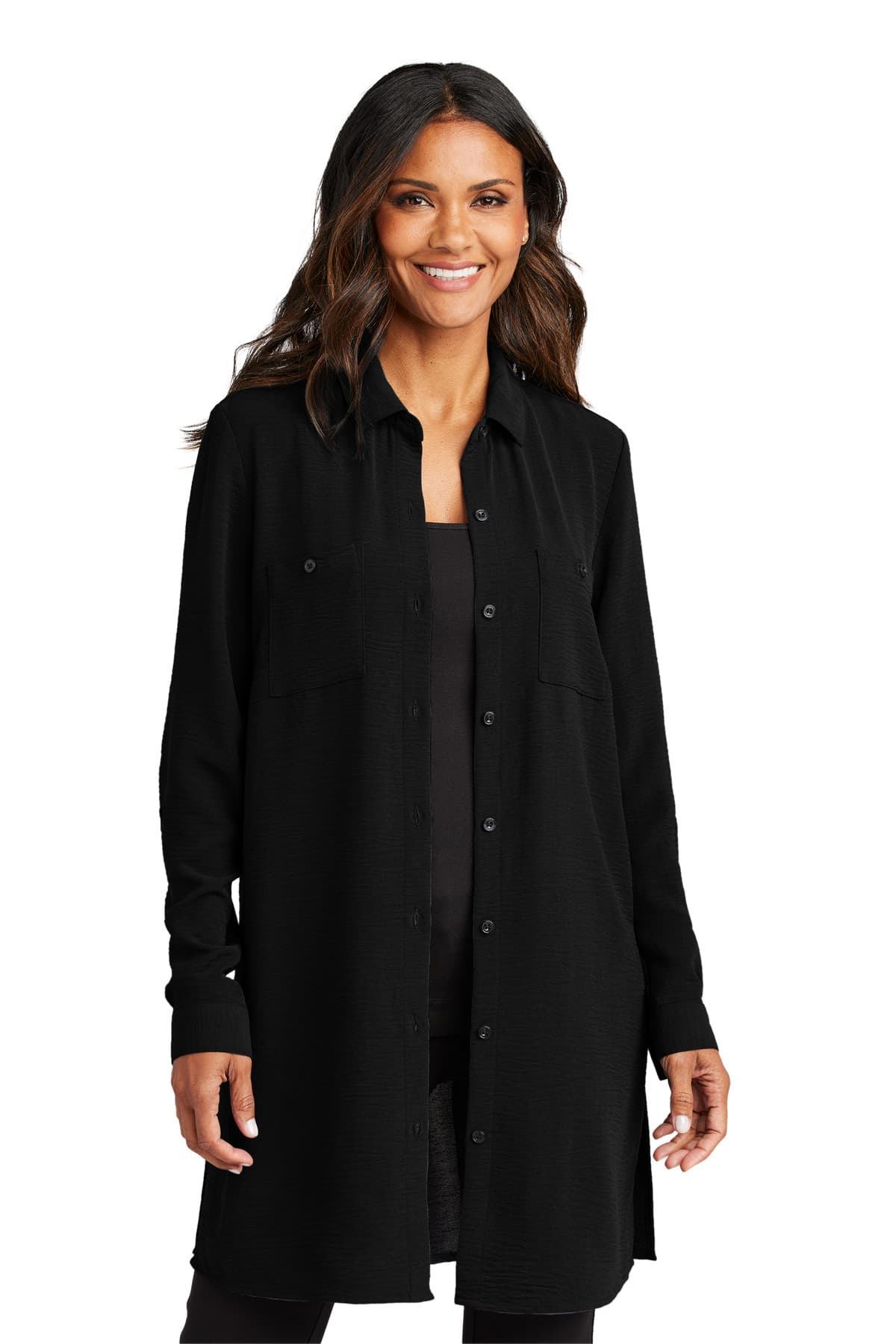 Port Authority Women's Textured Crepe Long Tunic LW715